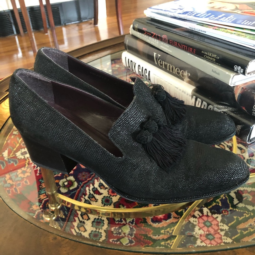 Stuart Weitzman Razmataz Tassel Loafers Shoes 9.5 - Picture 2 of 9